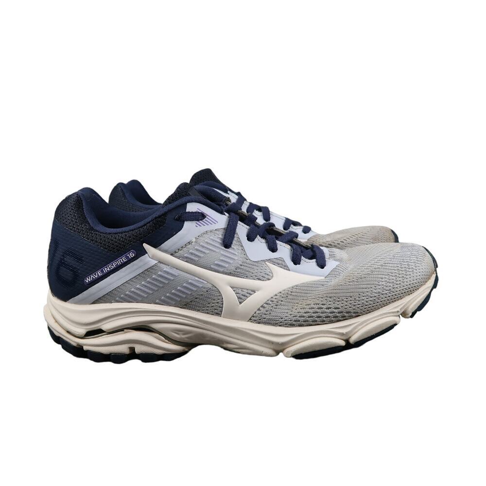Mizuno Shoes Women 9 Athletic Trainer Wave Inspire 16 Running Sport Sneaker Blue